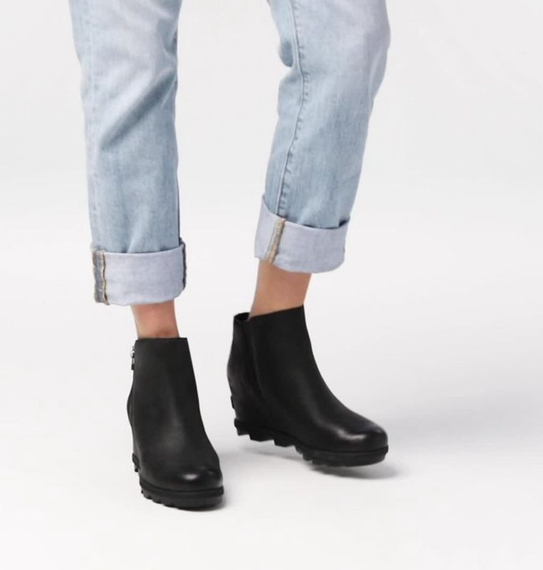 Womens Wedges Black - Sorel Joan of Arctic™ II Zip Bootie - 249-SONILM